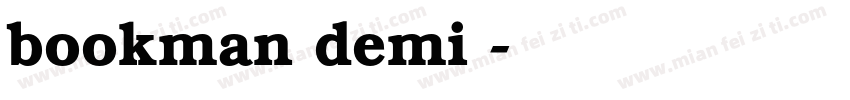 bookman demi字字体转换